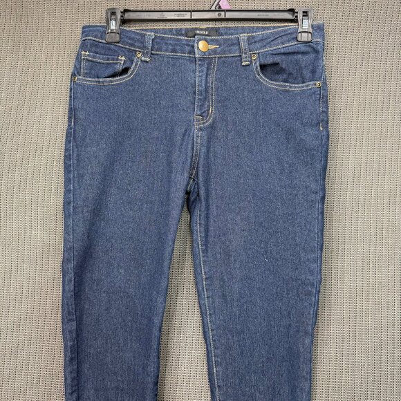 Forever 21 Womens Size 29 (Size 8) Blue Skinny Fit Denim Jeans Mid-Rise Stretch - Picture 9 of 11